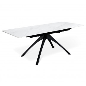 Стол Sheffilton SHT-T76 белый мрамор/черный